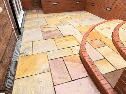 Restored patio after professional pressure cleaning